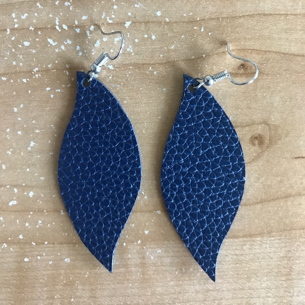 Faux leather earrings